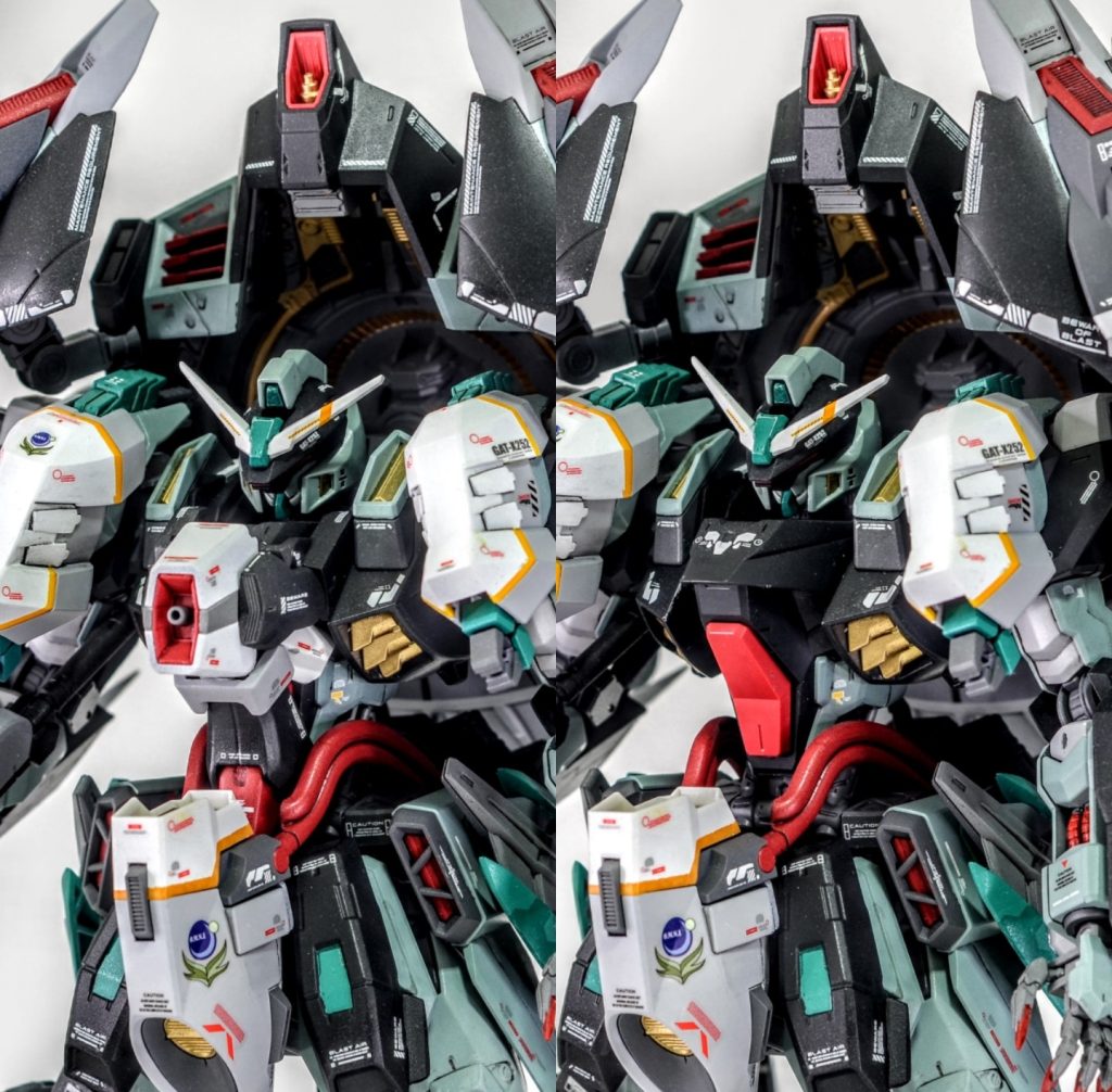 胸部増加装甲は脱着式。被弾時等に強制排除が可能となっている。