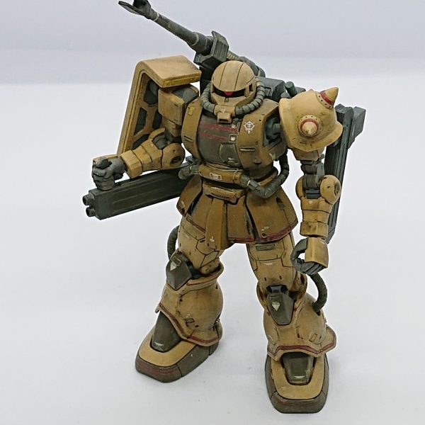 ガンプラ ジオラマ:ザクハーフキャノン1/144 HG改修改造 ORIGINザク - プラモデル