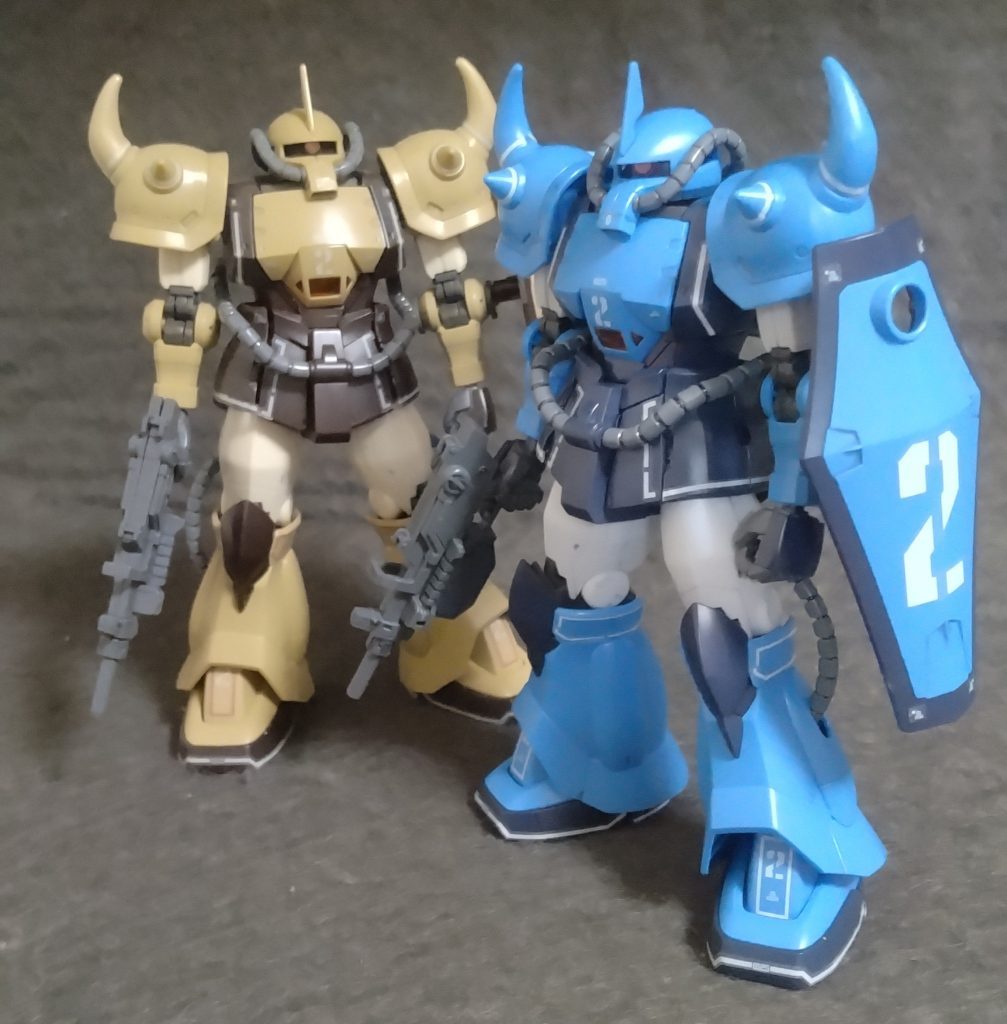 プロトタイプグフ 機動実証機 サンドカラーと比較