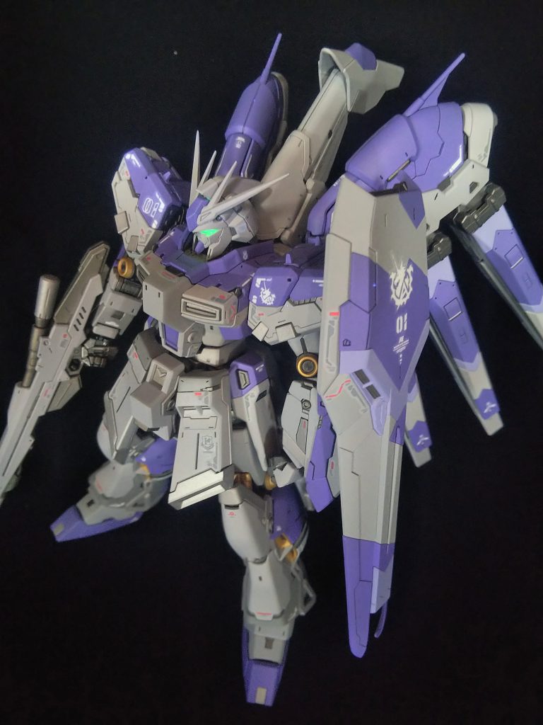 斜め上から❤️塗料はパープルとコバルトブルーをだいたい7:3の割合で調合してます…(毎回適当です)🙃