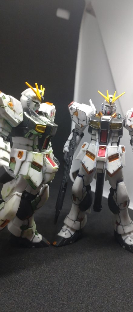 もう一つはサイコ・フレーム発光イメージ改（練習＆試作）なのであまり写真撮ってなかったりして〜(⁠´⁠；⁠ω⁠；⁠｀⁠)メタリックグリーンのドライブラシで今回やってみました!藻か苔に見えなくもないのはないしょです〜(ﾟ∀ﾟ)