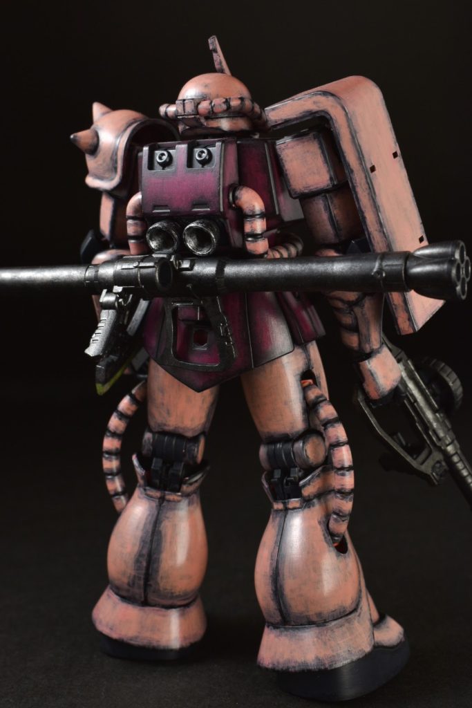 後ろから動力パイプの根本に塗装漏れありますね(⁠+⁠_⁠+⁠) 