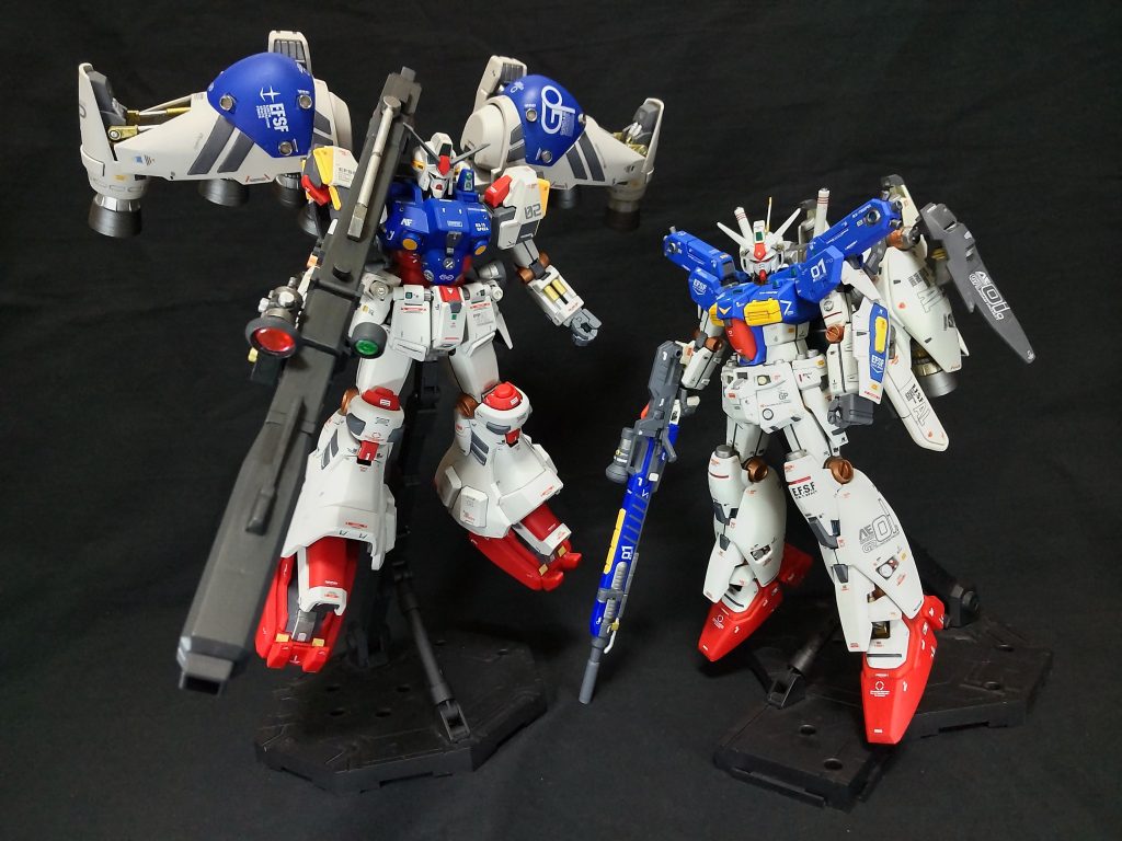 改修されたGP02フルバーニアンと一緒に撮影。最後まで見て頂きありがとうございました。