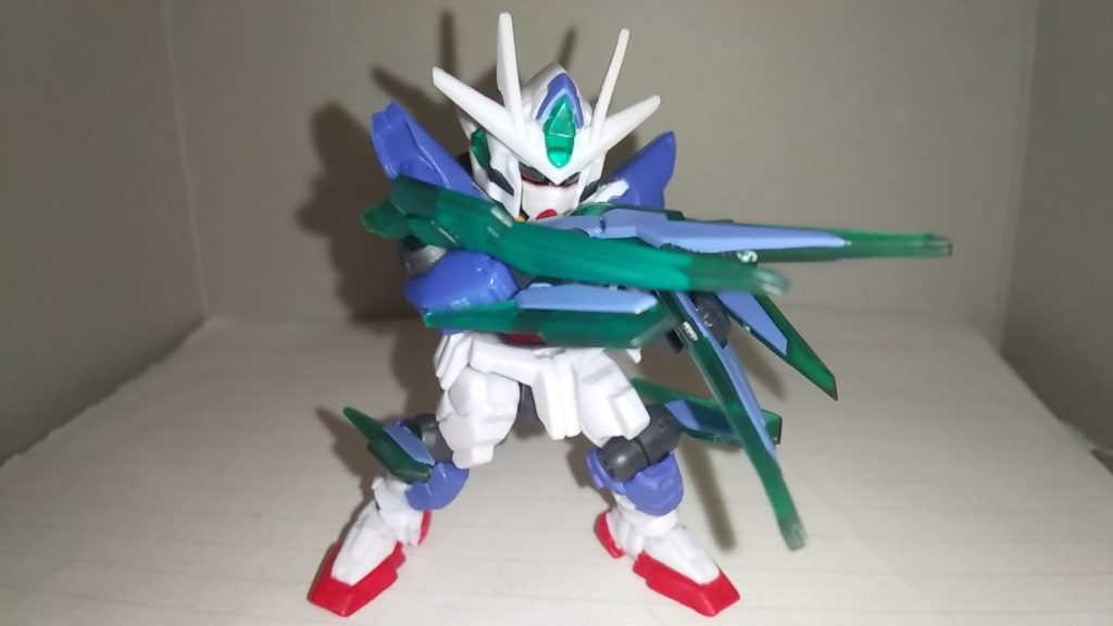 ラストポジション(スピードモード)GNビットを前身に付けた形態でテイルブレードを外した状態だとラストポジションに付けた場合だとスピードモードになる