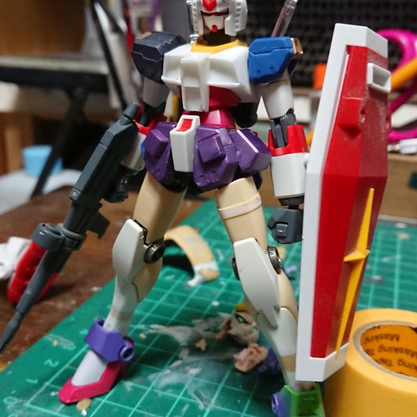 箸休めに普通にRX-78つくりたくて作ってたらchi-tanらしくなった改造楽しいね❗(*ﾟ▽ﾟ)ﾉもうちょいRX-78よりにしてきます（2枚目）