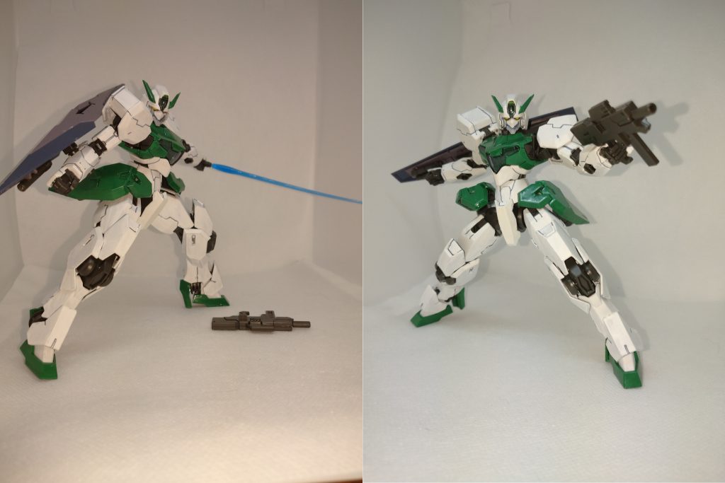 武器をもってポージング。 やはりガンヴォルヴァは必要最低限のディティールにまとめられたスタイリッシュさが魅力ですね!