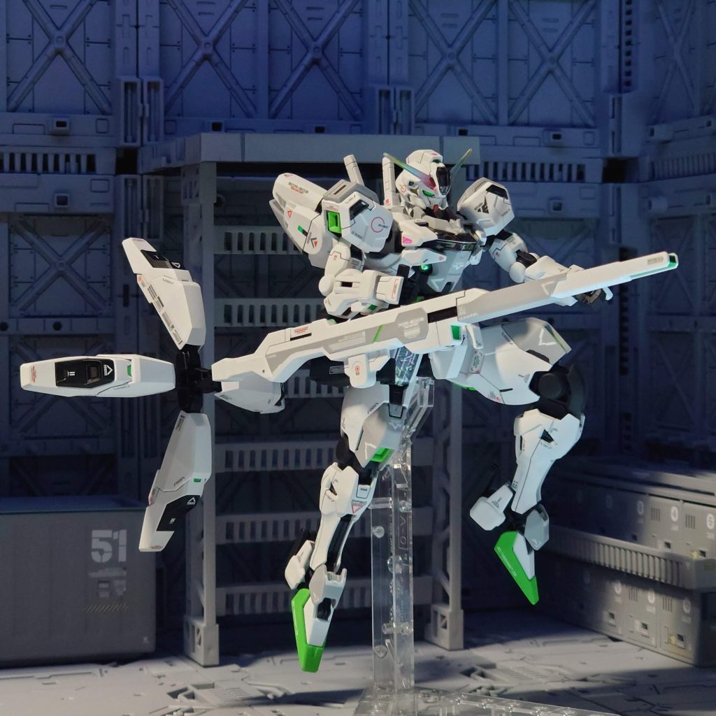 ヴァリアブルロッドライフルもアクセントに緑色。