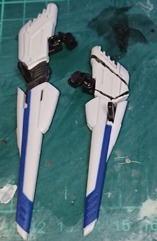 Gフレームについてたヴェスバーをサイズ的にそのままにできなかったので短縮してます。砲身のスライドのギミックもキープしてます。