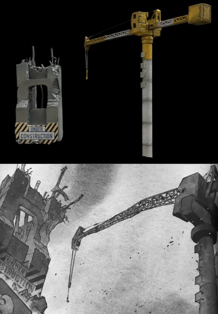 建設中のサイド7らしさを演出する為にクレーンを配置してみました。Nゲージの架線キットを改造して作っています。ガンプラでどこまで安彦先生ワールドを再現できたでしょうか?THE ORIGINのコミックをまだ読んでいらっしゃらない方は是非読んでみて下さい!私はこれを読んで中坊以来封印して来たガンプラにまた手を染めてガンプラ沼にハマっています。以上、最後までご覧頂き、ありがとうございました。