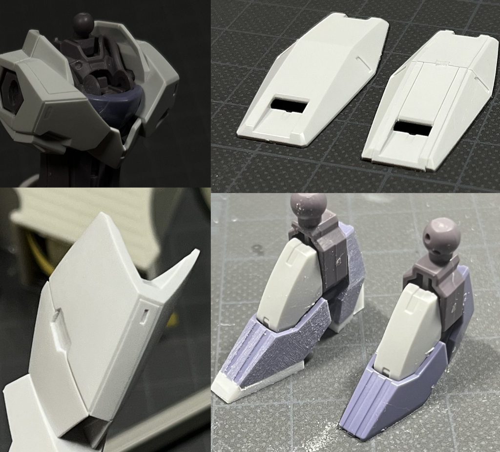 いじったとこ 角位置変更 鶏冠追加 耳新造 肩胸太腿フロントアーマー等立体に見えるような彫りを追加 右肩左足付け根尻にエクスアーマーE装備 右足付け根装甲追加 スリッパ1mm底上げ 踵後傾対策爪追加 などなど