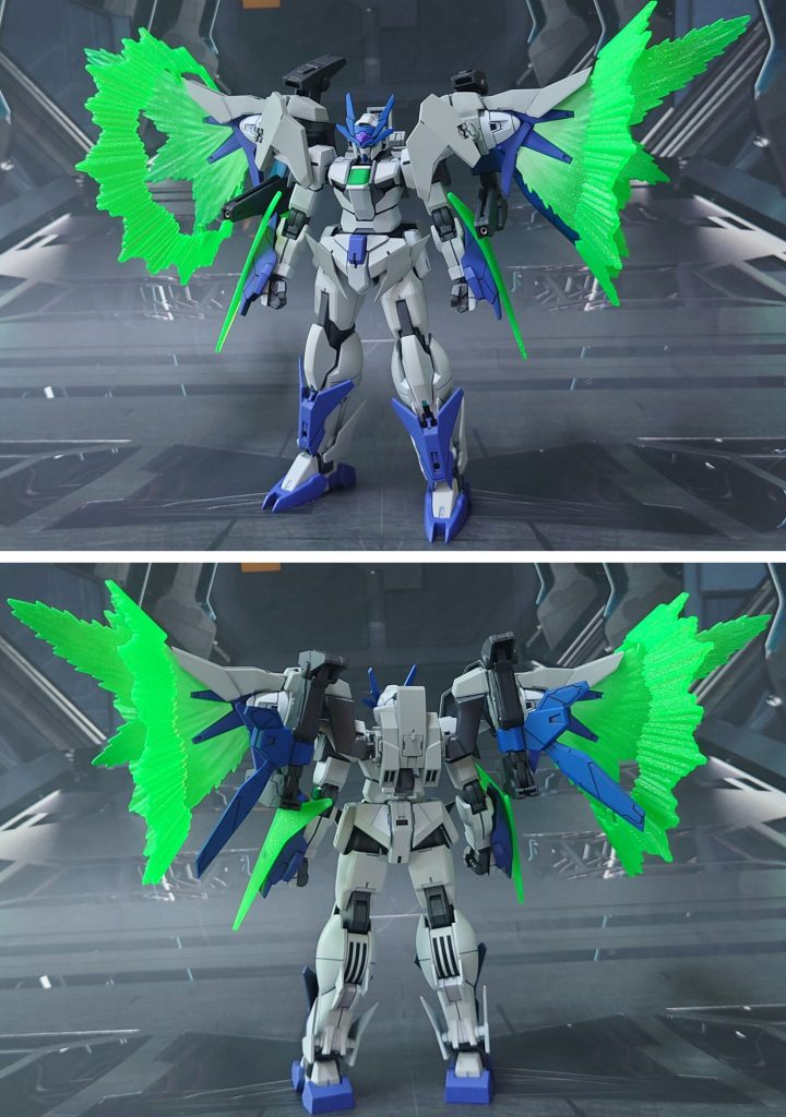 メビウスドライヴユニット、スカイブレイサーのエフェクト付きで前後ろ。