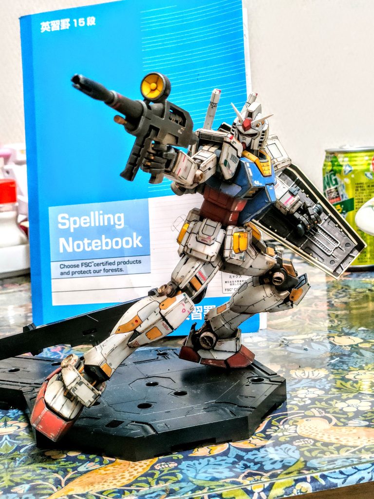 MG RX-78-2 ガンダム Ver.3.0 完成品 ウェザリング仕上げ MG 1/100 RX-78-2 ガンダム Ver.3.0 部分塗装 ウェザリング