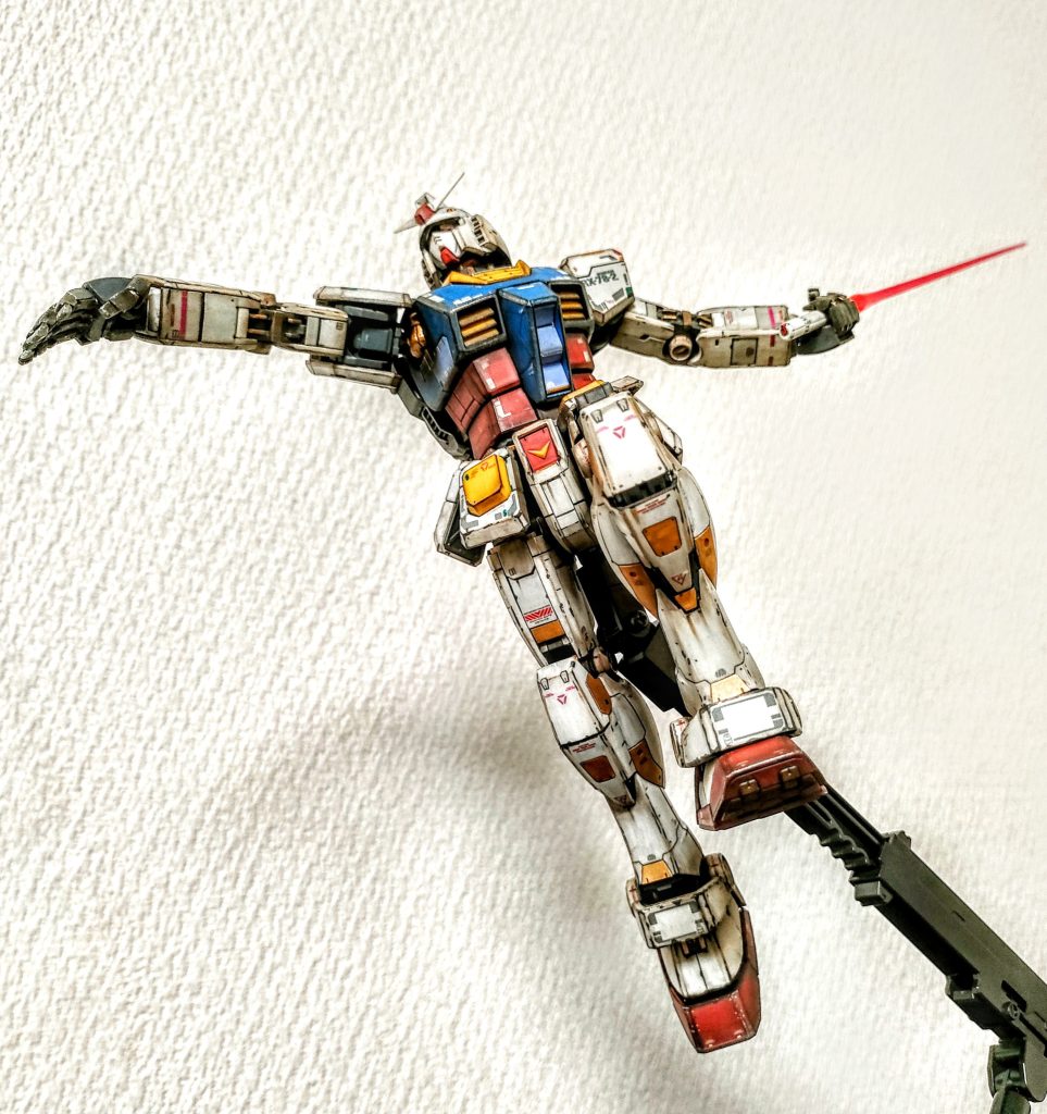 ガンダムで必ずやってみたかった定番ポーズ。再現が難しいです！