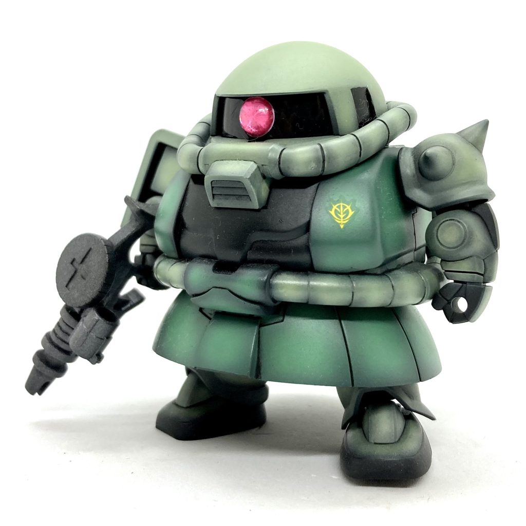 ガンプラじゃないヤツら その3なんだっけ？ 比較的最近のガチャガチャのザクⅡモノアイとザクマシンガンはテキトーに作りました😚