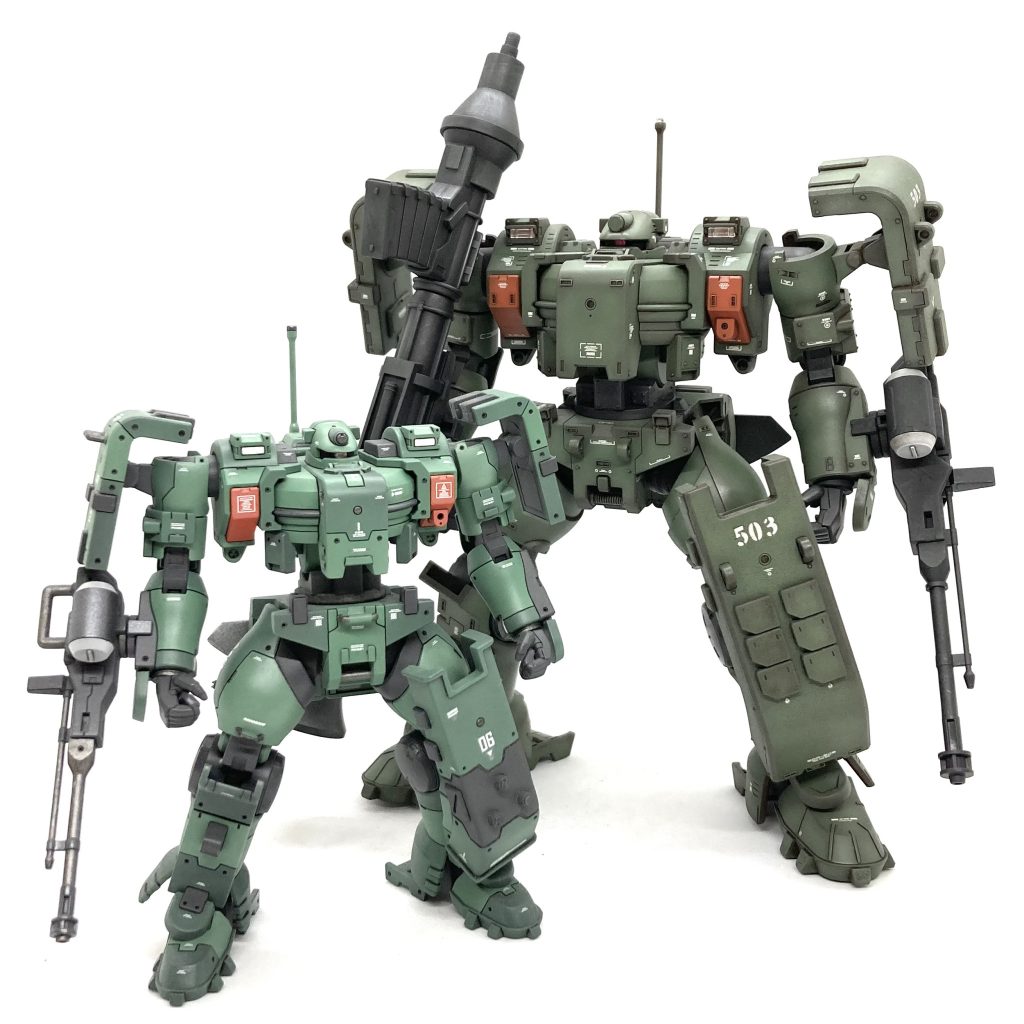 以前アップさせてもらったHG 1/144 ティエレン地上型(RG風味)と一緒に📸