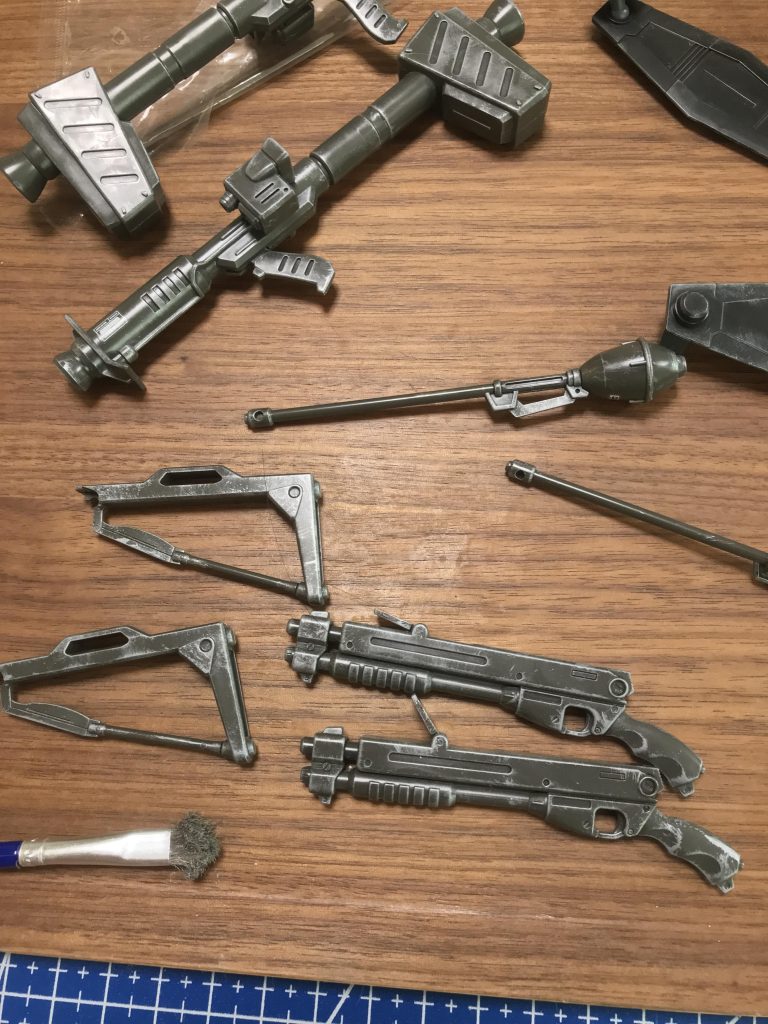 ショットガンの塗装剥げ表現は自分でもかなり上手く出来たと思ってます。褒めて