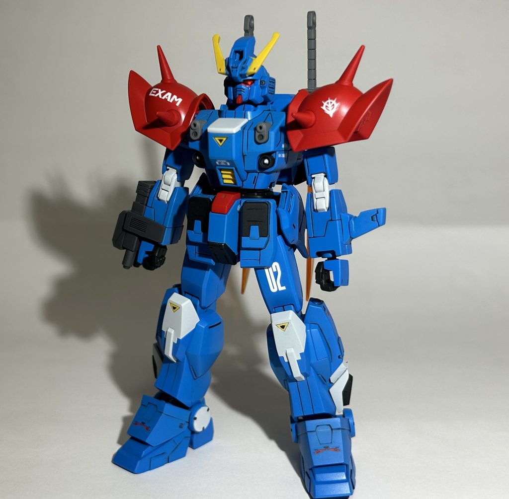 ニムバス機っぽさを強く出したいと思ってイフリート改の肩アーマーとソードは着けたいとずっと思ってました。作例を色々拝見すると漫画版(未読)とやらの影響なのかやっぱり似たようなイメージの機体はそれなりにあるんですね。以外だったのはイフリート改の肩をダイレクトにってのは、自分が調べた限りは見つからなかったですね(スパイク大好き)