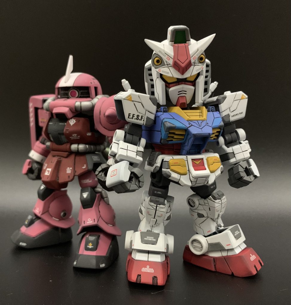 シャアザクvsガンダムの2ショット