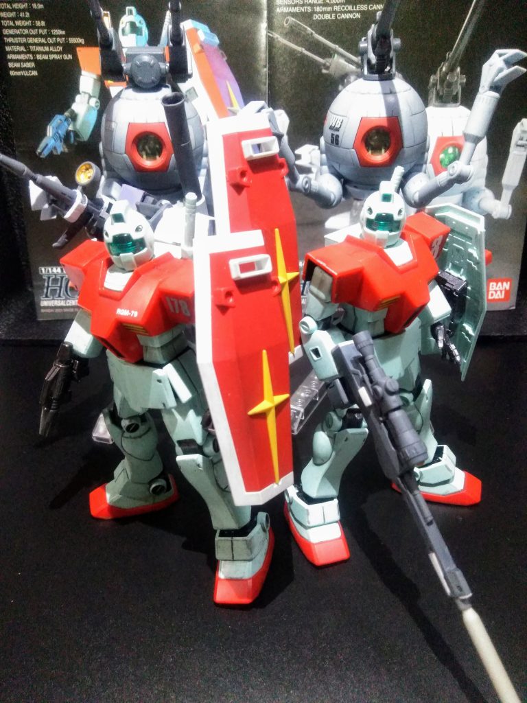 『アルカード中尉率いるダディズ プリーチ小隊』が所属する【第105機動突撃戦隊】　　　　その艦隊に【サラミス級 《ガンバルゾ》 】は配備されています。　　　　　　　　　　　　　　　そして搭載MS小隊のパイロットに《オレ少尉、ラショ曹長、センモブ伍長、ダシナ伍長》が居ります。今回はそんな彼等の搭乗機体をご紹介😤