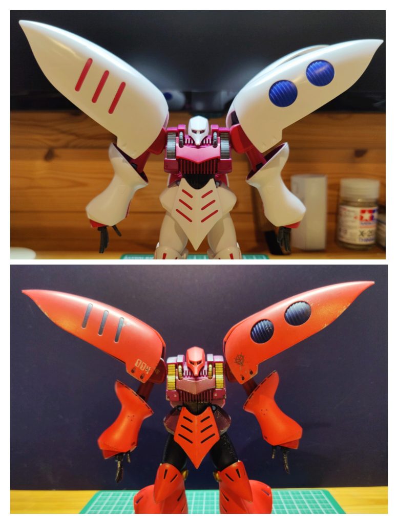 塗装前、塗装後。