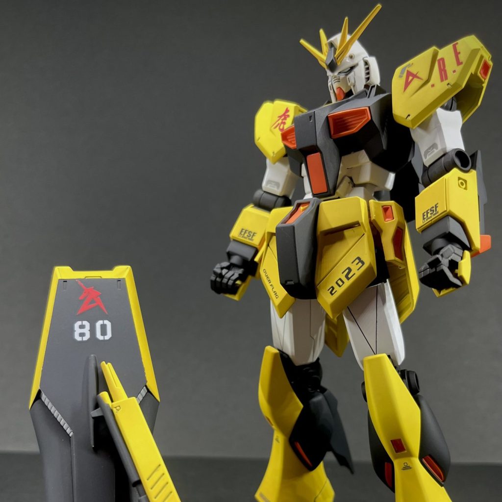 4体目全塗装 EG νガンダムver.A.R.E｜しょくん@ガンプラ初心者さんの
