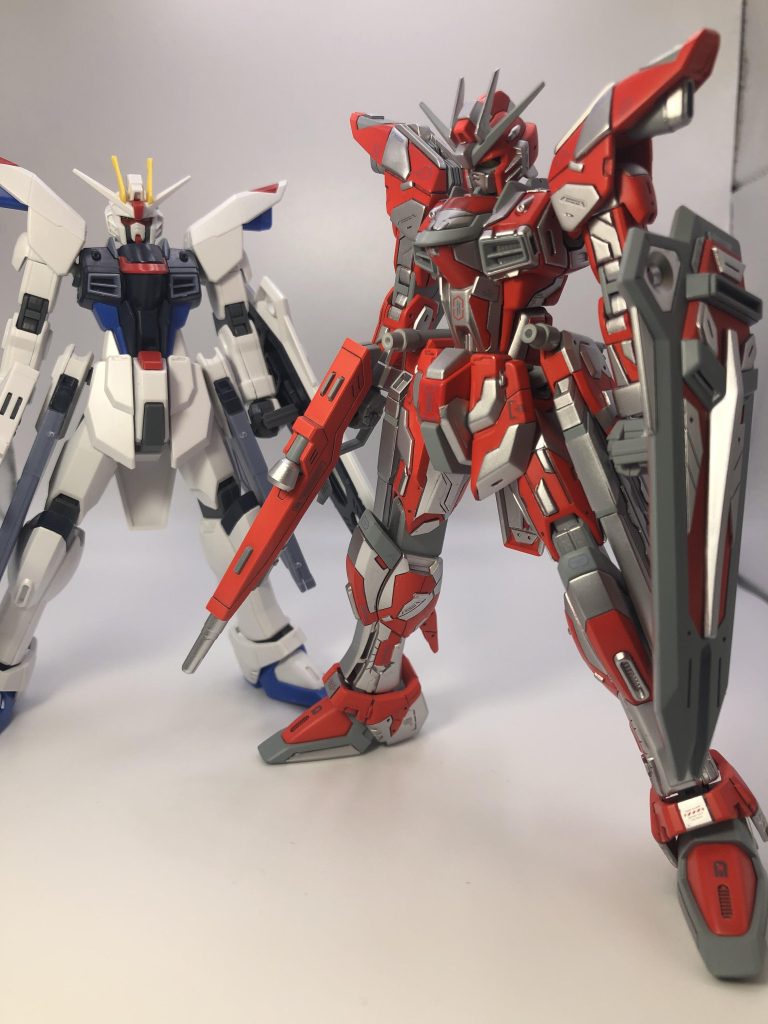 恒例の、息子が素組みしましたフリーダムと!