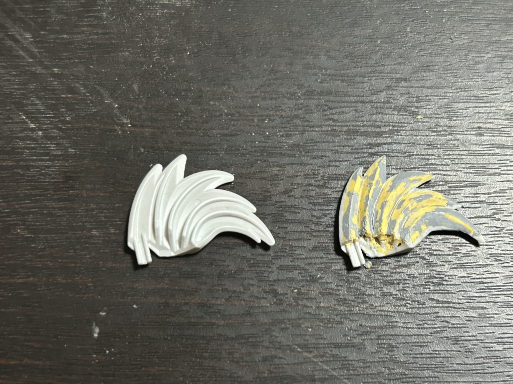 羽飾りの裏が肉抜き地獄でした