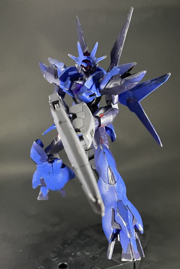 シタデルカラーでの部分塗装と、水性ホビーカラーでドライブラシをしています😄