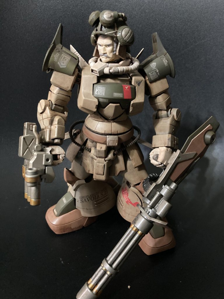 ランバ・ラル大尉がグフ風スーツを着て飛行機乗りになった妄想をしました^ ^