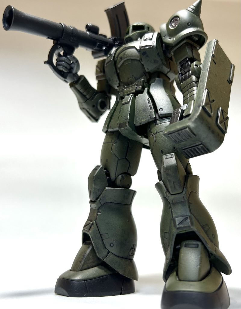 全体的な配色は…事前にあまり考えてなく、緑系を2色で塗り分けてみましたが…思ったほど色の差が無く、、全身グリーンになりました🥺