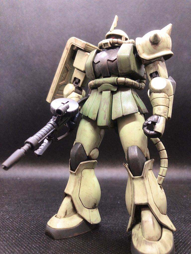 HG1/144ザクⅡ ウェザリング塗装–2枚目/制作者：わさび