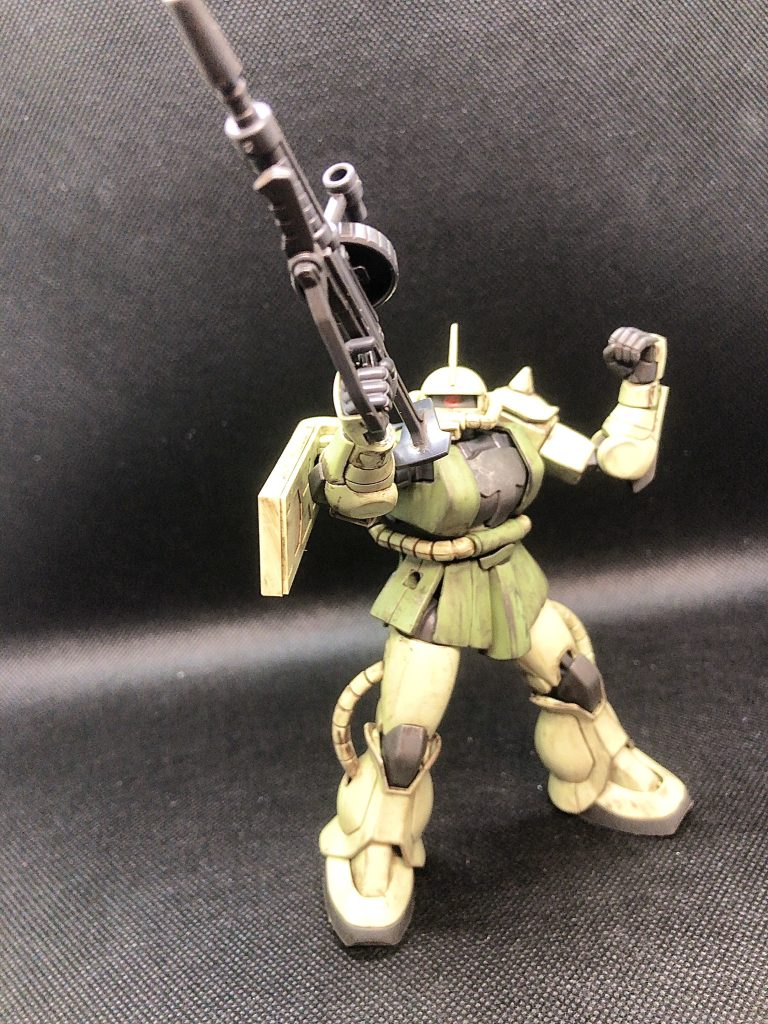HG1/144ザクⅡ ウェザリング塗装–5枚目/制作者：わさび