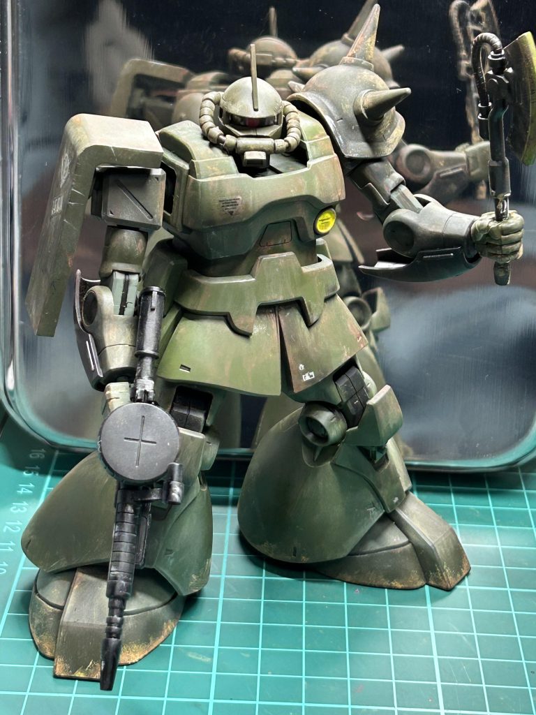 はじめでのミキシング、ザク＋マラサイ＋ドムでお気に入りの一体になりました。