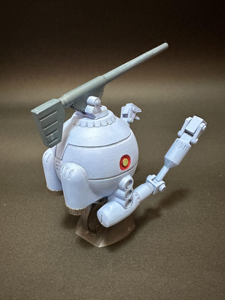 塗膜を厚めに、８０年代のショーケースっぽい雰囲気で塗りました。筆塗り・全塗装ガンプラ　２０２３　その４６