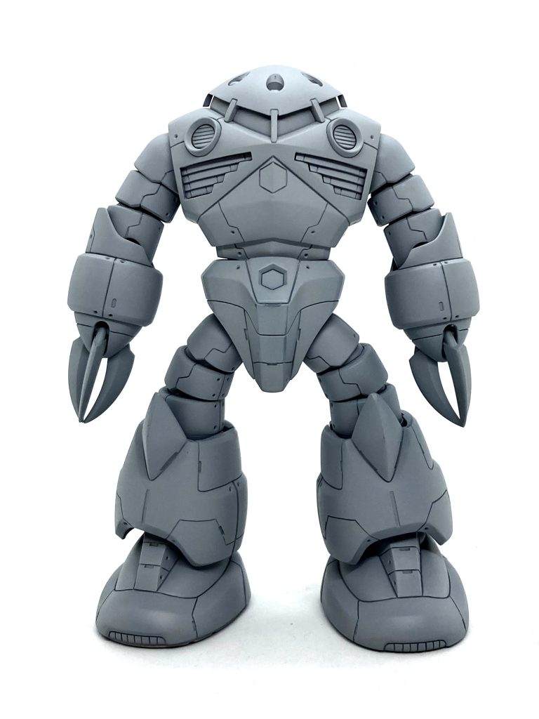 HGの製作過程です。まずはスジボリ彫り彫り…