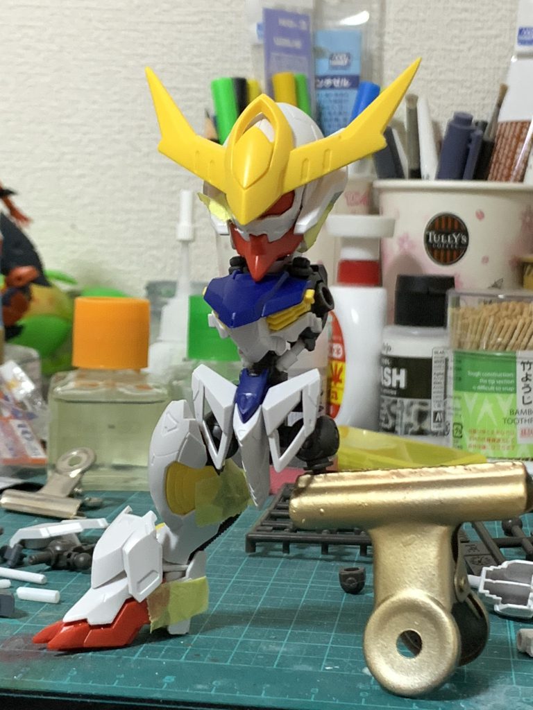 序盤の全体のバランス調整の段階。まだちょっと背が高いイメージですね。