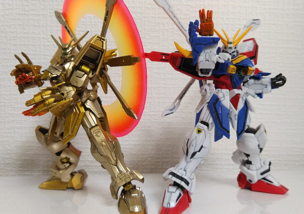 部分塗装と墨入れしただけの物とツーショット棒立ちだと脛が太く感じたけどポーズを付けた途端に気にならなくなる不思議仕様w