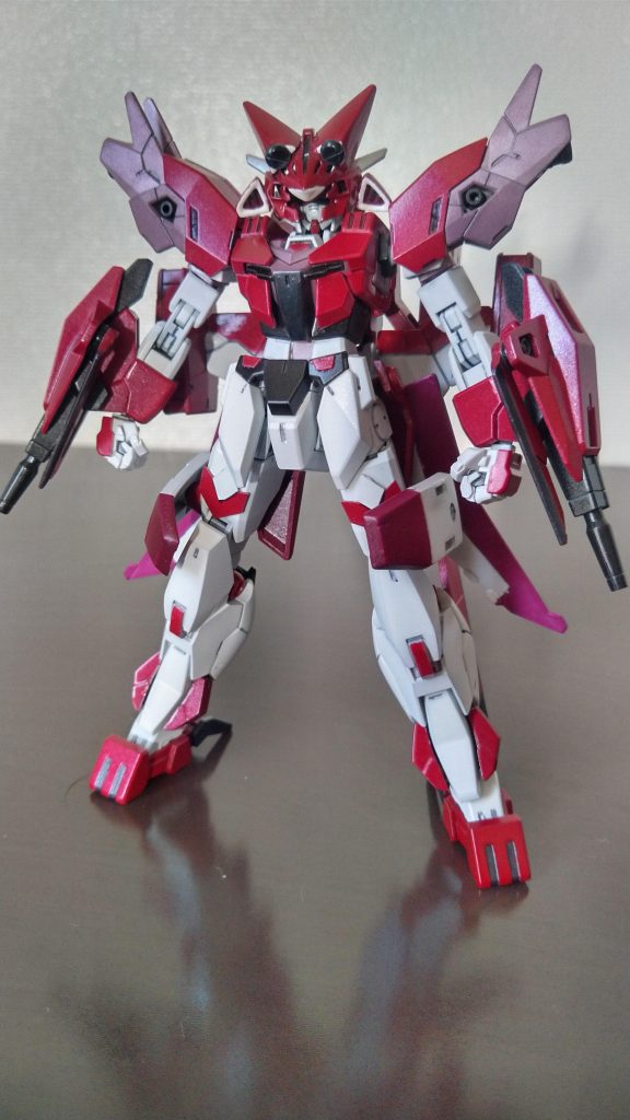 「魔弓 ガンダム・イチイバル」美学が破学で羅刹インストールしたような真っ赤なカラーリングが特徴的で様々な射撃武装を使いこなす。