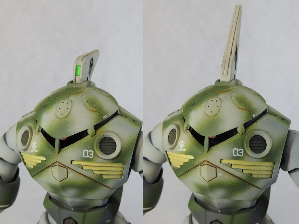 巨大なヒート・ラム(衝角)はプラ板製。内部に可動軸を設けているため、設定どおりに可動。