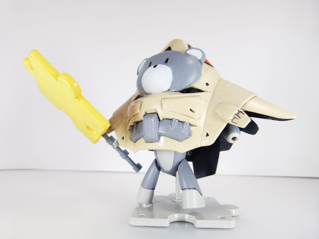 個人的にはもう少し視聴期間を長く(作画参考用に一部の場面キャプチャはしておいた)・・・と思いつつ今回はそんな無印「ビルドダイバーズ」に登場したクイズッガイ。平たく言うとベアッガイフェスに登場したNPDの一種。キットとしてはプチッガイの身体にコレクションシリーズのモビルグーンを組み合わせた水中戦特化仕様です。確か当時(旧GUNSTA最後のコンテストであった)プチッガイコンだったんだっけ。8話を見忘れたので本編設定上の細かいところは忘れています、申し訳ない。