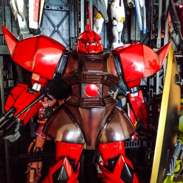 旧 MGシャア専用ゲルググ　アクリジョン筆塗り