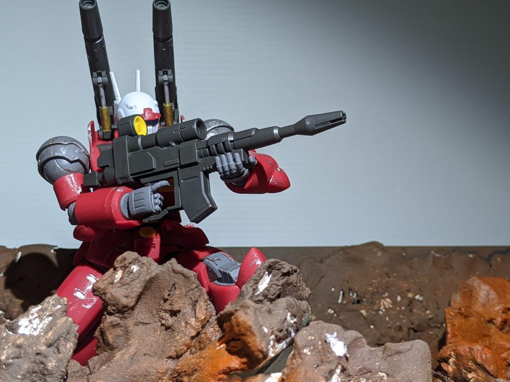 ソゲキ してみたり。サラッと登場雑ジオラマ。塗り残しはご愛嬌。