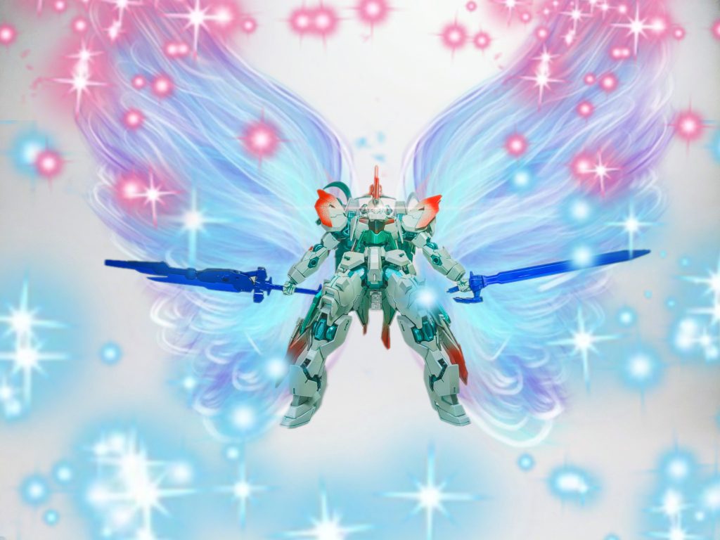 以上がポージング写真でした!!!イメージとしては、ラスボスのような神々しさや、妖精のような、軽やかさ、そして剣士のような、猛々しさを持った美しいガンダムになりました!!!