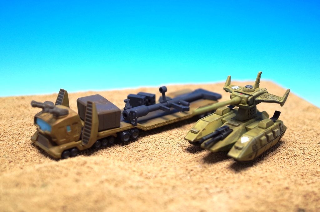 マゼラアタックは、1/288 ガンプラコレクションサムソントレーラーはS.O.G(食玩)