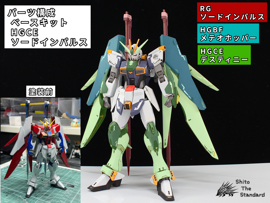 パーツ構成はこんな感じ。メテオホッパーのミキシングが神がかってる。