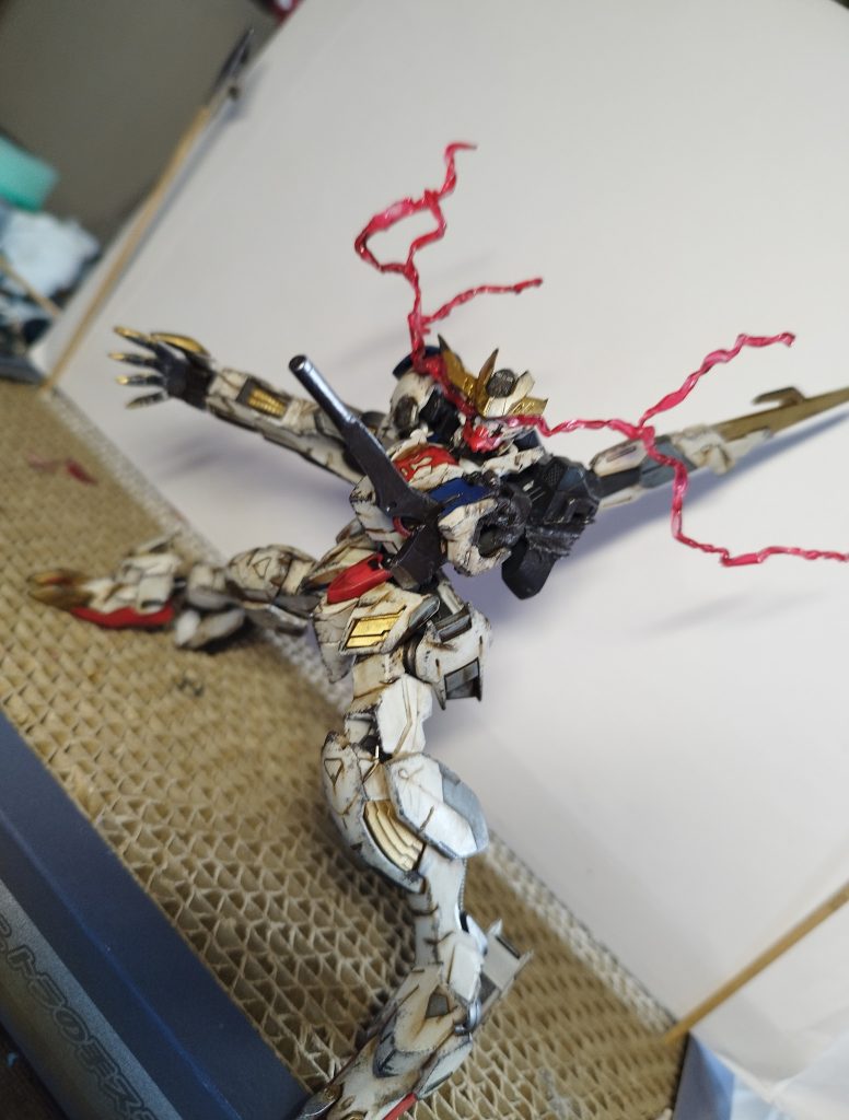 迫力のある姿!!バックパックはブラックのままでやってみました!!何故かホワイトにするの嫌だったんですよね