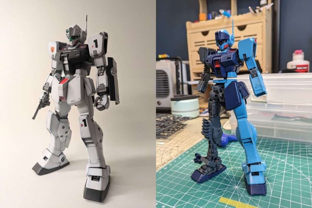 仮組みとの比較。普通のジムスナの配色も大好きです。