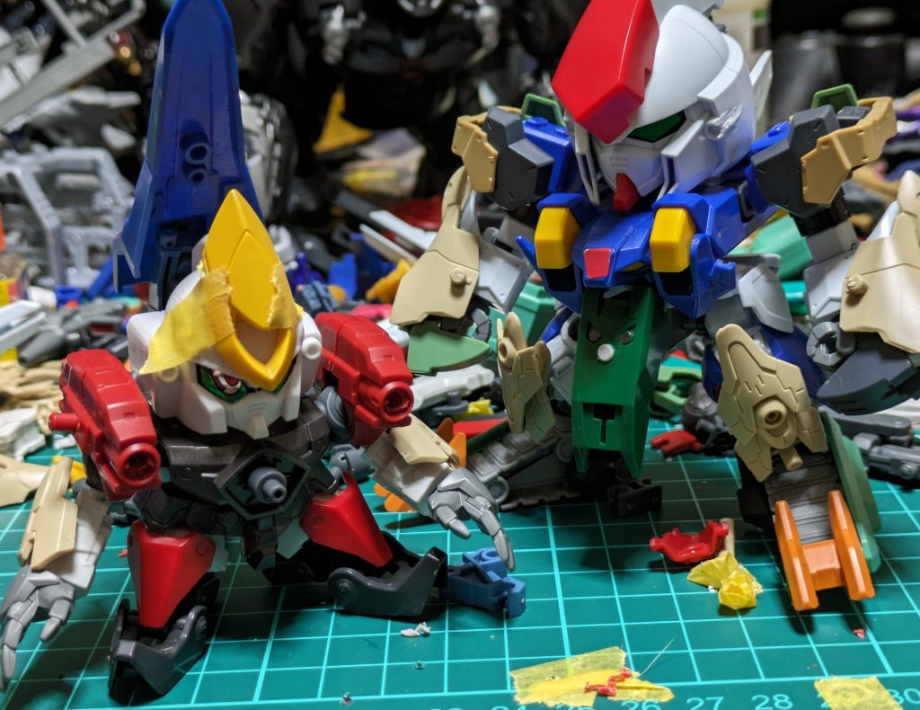 クスィーガンダムでマスクコマンダーやりたい!という思いから誕生してます初期から2体が合体する想定で作ってました
