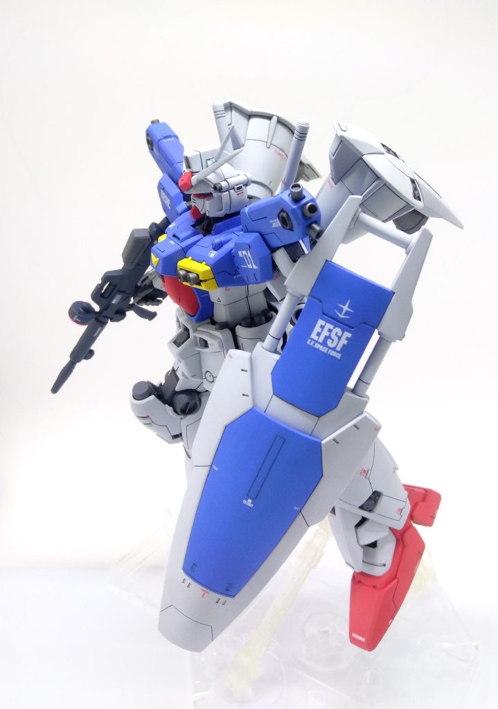 やはりフルバーニアンは飛行ポーズが似合います。当時のMG開発画稿のままでVer2.0とか発売してくれんかな･･･。ご覧いただきありがとうございました。