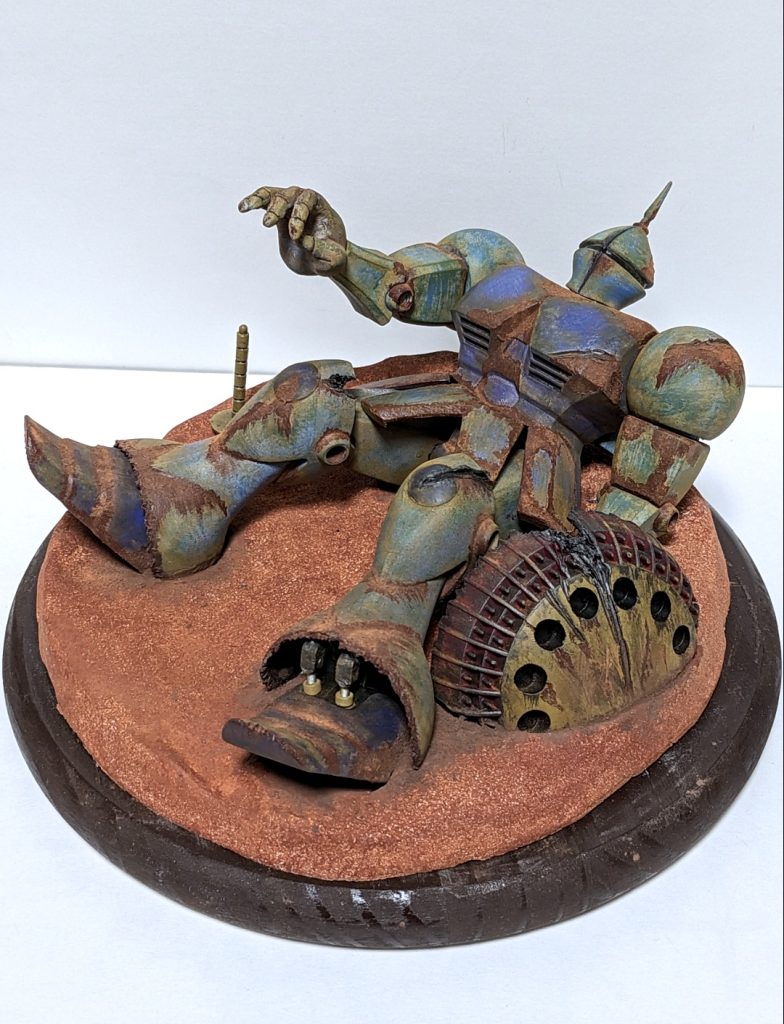 昨年12月、祭りの完成時写真。上の2月撮影時よりも全体的に明るめでした。全体的にトーンを落としたかったので、ここから更にテクスチャーペイントを重ねて落としました。